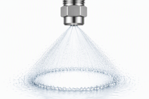 Hollow cone spray pattern white